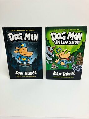 Dog Man Graphic Novels #1-2 Combo Hardcover Books Dave Pilkey Kids Young Readers